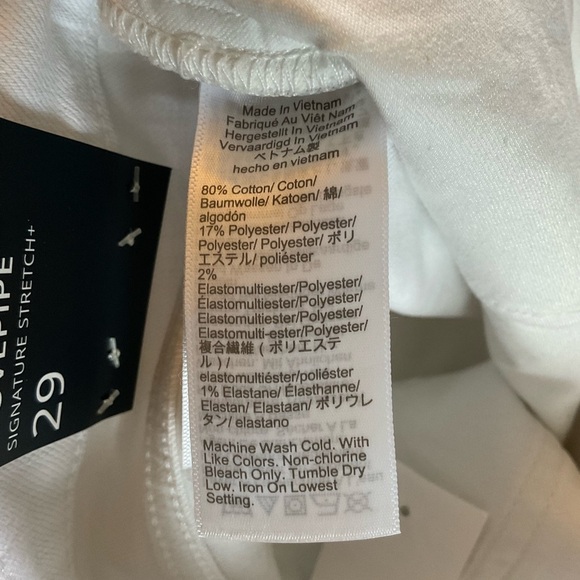 J.Crew White stovepipe straight jean in signature stretch+ denim Size 29 NWT - Picture 11 of 11